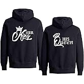 one lover King Queen Hoodie Couple Pullover Sweatshirt His &Her Hoodie Cotton 1 PC