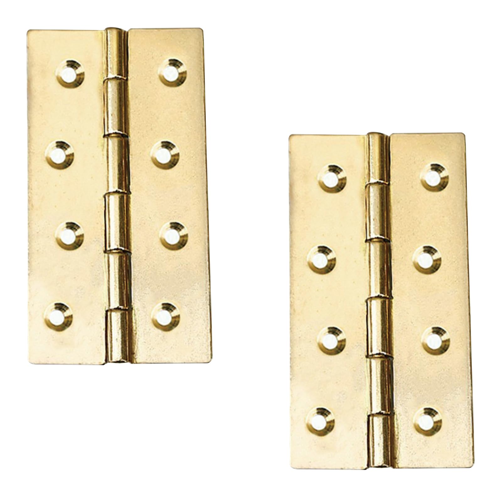 2 Pcs 4" Door Hinges Brass Folding Hinges for Gate Window Closet Drawer Boxes