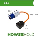 HowseHold 16A to 13A Adapter 3 Pin UK Socket Converter 230V 250V Camping view 2