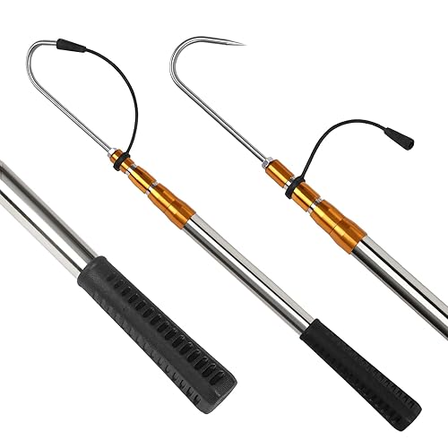 KOMCLUB Telescopic Fishing Gaff with Super Sharp Spear Hook