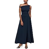 INLYRIC Women's Off The Shoulder Maxi Dresses Versatile Elegant Formal Wedding Guest Cocktail Fall Outfit
