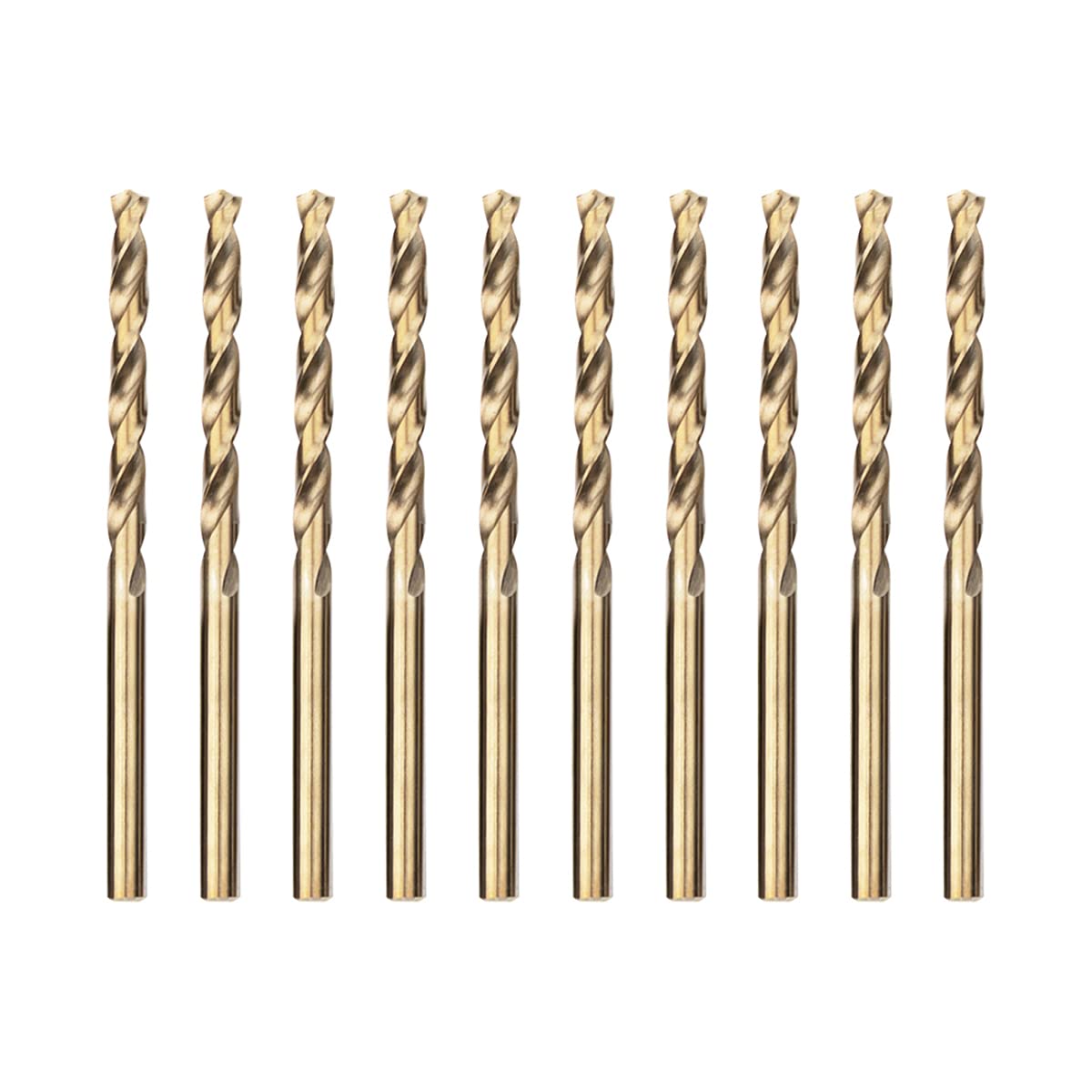 Meccion HSS Cobalt Jobber Drill Bit for Drilling Stainless Steel and Metal (4.2mm x 75mm x 10pcs)