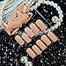 Full Cover Fake Nails 24pcs/set Reflective Smooth Netural Pink Smoke Simple Design Flat Head Acrylic False Nail Art Tips Z157