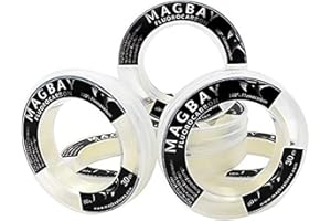 MagBay Lures 100% Pure Fluorocarbon Leader Line - Saltwater Fluorocarbon Fishing Leader Line for Strong Performance 150, 130, 100, 80, 60 & 40 lbs 33 Yard Fluorocarbon Fishing Line