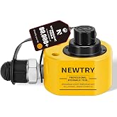 NEWTRY 10T Low Profile Hydraulic Ram Jack, 1" Stroke Multi-Section | Compact For Tight Spaces, Portable Lifting For Machinery, Bridges &amp; Construction Sites