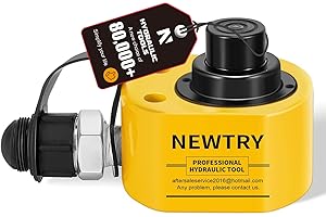 NEWTRY Hydraulic Ram Jack 20T Hydraulic Cylinder Low Profile Ram Jack Multi-Section 1.2” Stroke Lifting Cylinder Mini, Portable for Machinery, Bridge, Construction