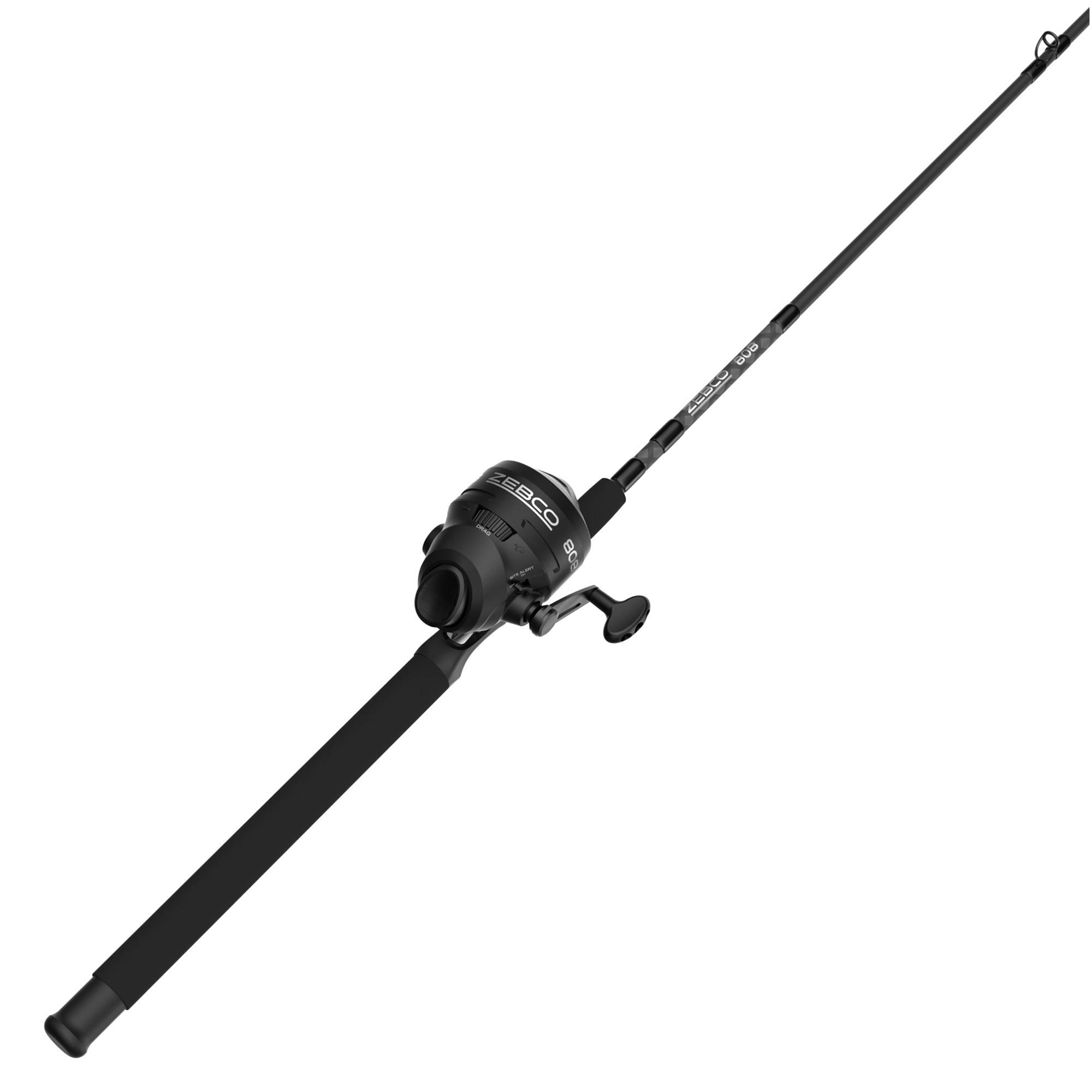 808 fishing pole 808 Spincast Reel and Fishing Rod Combo, 7-Foot 2-Piece 80, Black