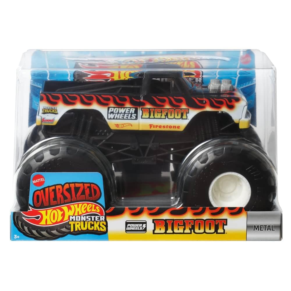 Hot Wheels Monster Trucks Bigfoot 1:24 Scale Flames Toy for Ages 3+