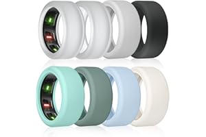 NewJourney 8 Pack Protector Compatible with RingConn Gen 2, Anti-Scratch Elastic Silicone Cover for Ring Conn Gen 2 (S, 8 Colors-1)