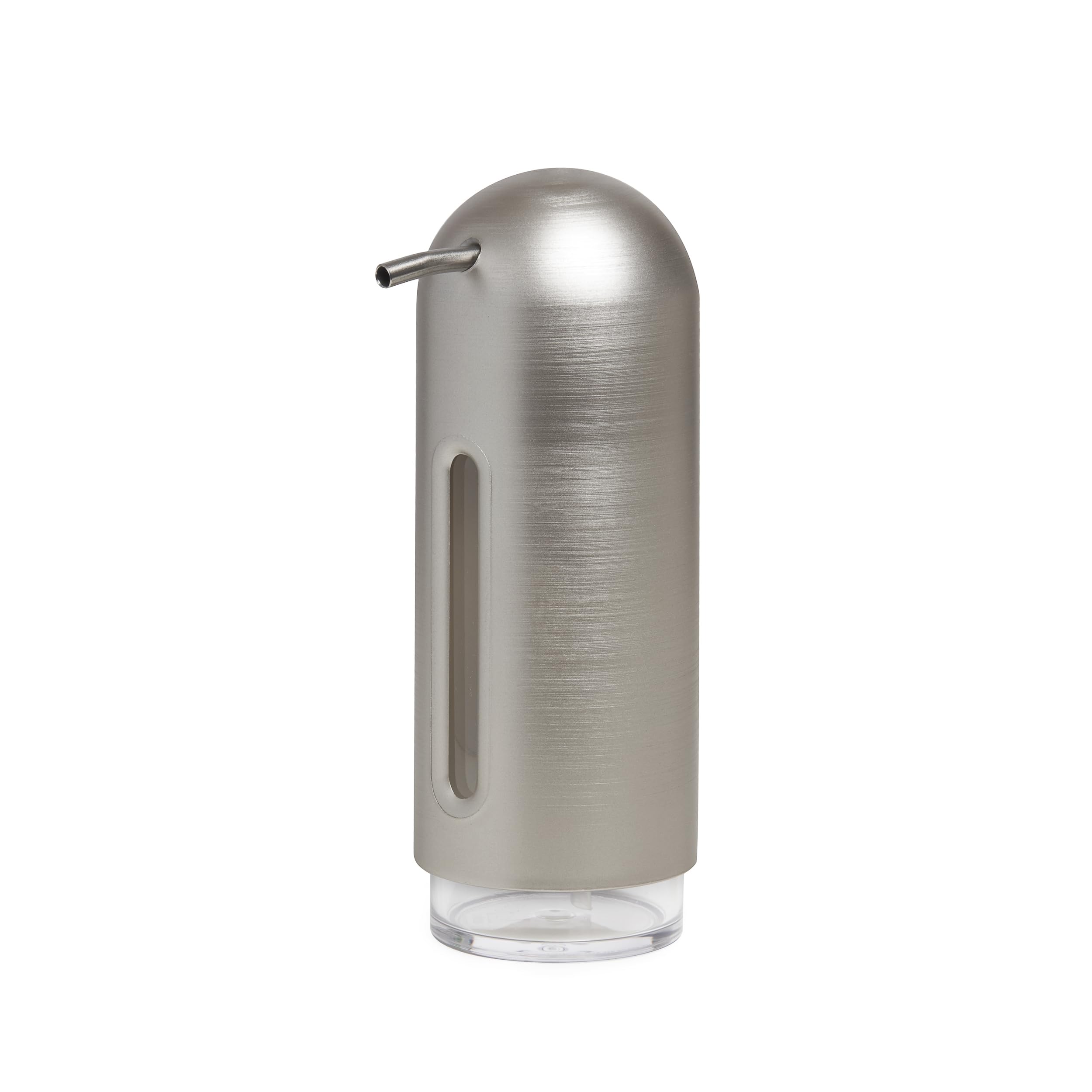 Umbra Penguin 12 oz (355ml) Soap Pump, Kitchen Soap Dispenser, Also Works With Hand Sanitizer, Nickel