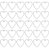 PATIKIL 50pcs Open Bezels, Resin Bezels Pendants Mold Open Back Bezels Alloy Bulk for Resin Jewelry Making Earrings, Heart