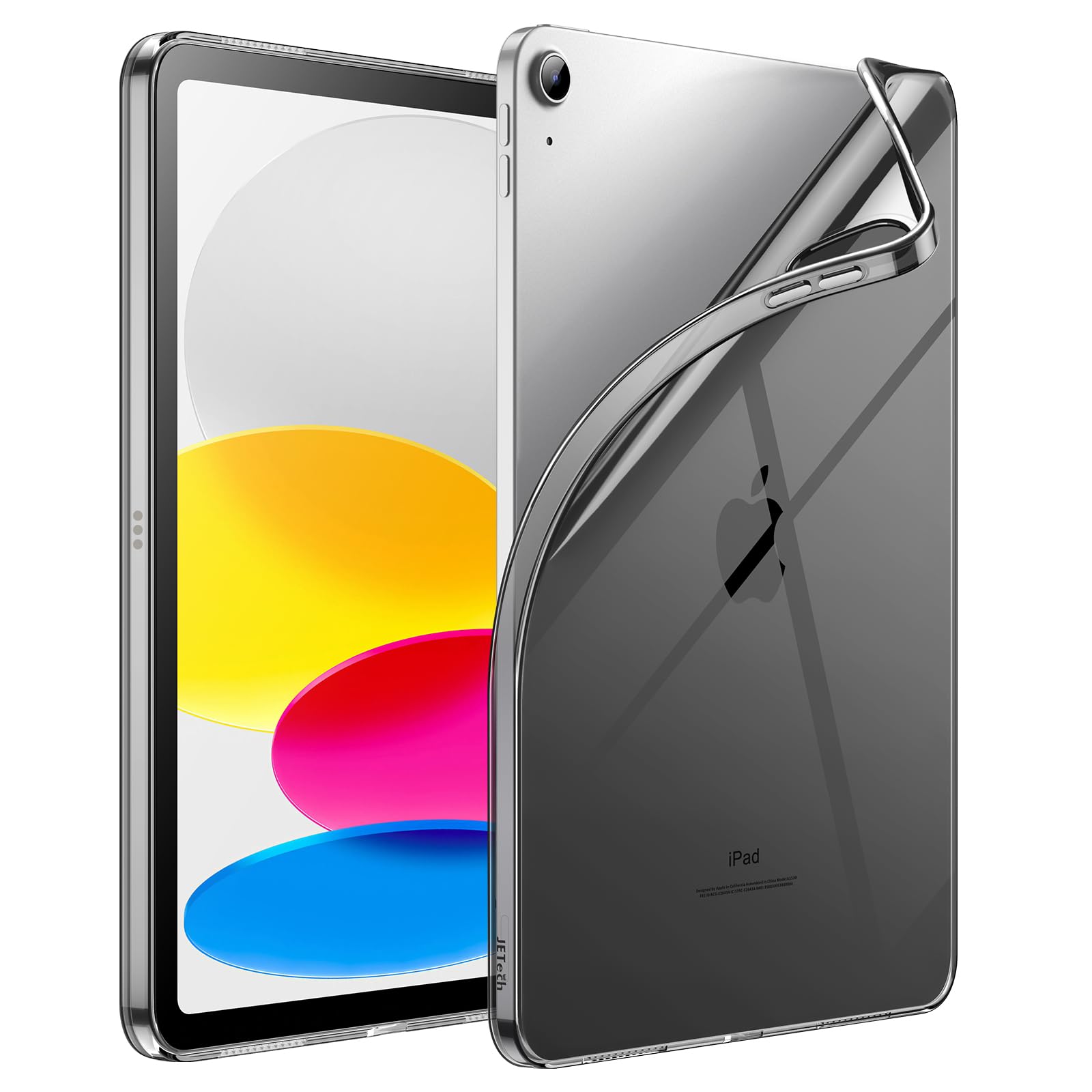 JETech Case for iPad (A16) 11th/10th Generation (2025/2022), Soft TPU Transparent Slim Shockproof Tablet Cover (Black) — image 1