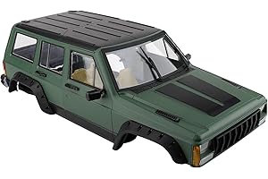 Shaluoman RC Body Shell 313mm Wheelbase KIT RC Car Body Shell for 1/10 RC Crawler Axial SCX10 90046 TRX4 (Army Green)