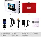 YOOHOO 16.9 Portable DVD Player 14.1 Inch Swivel LCD Red with USB SD AV In Out view 7