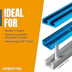 POWERTEC 71168V T-Track Hold Down Clamp, 5-1/2" L x