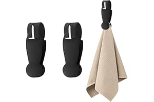 FEISHIONG 2 Pcs Silicone Towel Clips with Magnets,Strong Hold Hand Towel Hooks for Oven Handle, Towel Rods & Racks,Premium Ba