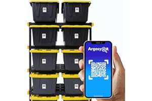 ARGOSY QR QR Labels for Moving, Storage, Organizing, Office, Tools - Scan Smart QR Code Stickers on Totes, Boxes - Free iOS & Android App (40 Labels, White)
