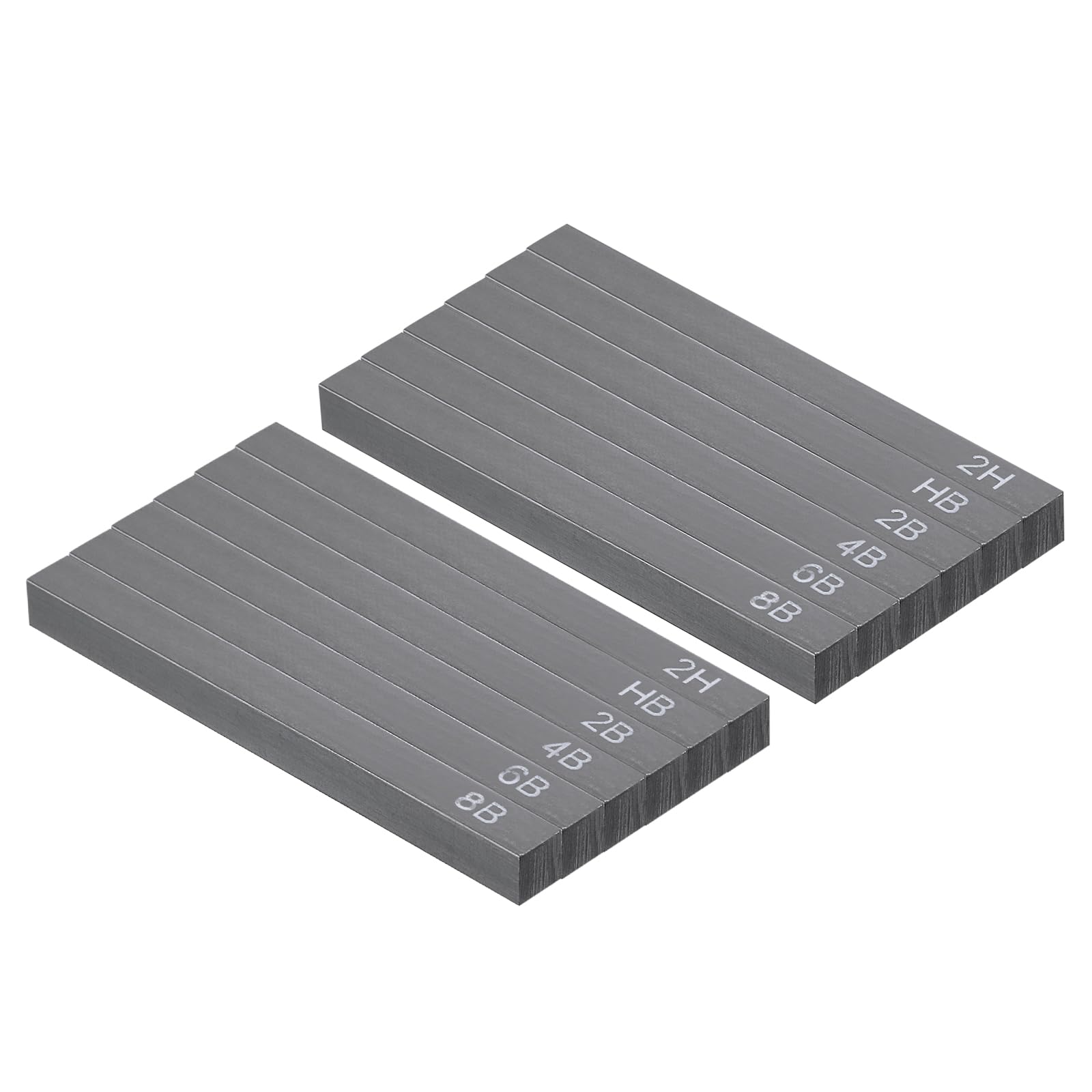 PATIKIL Compressed Charcoal Sticks, 12 Pack 2H/2B/4B/6B/8B/HB Art Supplies Sketch Square Stick for Artist Drawing Sketching Shading Painting, Black