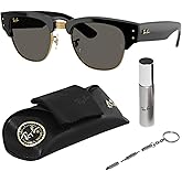 Ray-Ban RB0316S MEGA CLUBMASTER BLACKED OUT COLLECTION Square Shaped Sunglasses with Official RAYBAN Eyewear Kit