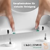 STOREMIC Toilet Seat Soft Close Universal D Shape White Quick Release view 5