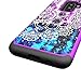 Zase Case Compatible Samsung Galaxy S9+ Plus, Galaxy S9 Plus Case Dual Layer Protection [Jewel Rhinestone] Shockproof Slim Hard Shell Sparkly Crystal [Bling Diamond] (Purple Blue Mandala Flower)