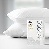 Mayfair Linen 100% Cotton Pillowcases Standard/Queen Size Set of 2-500 Thread Count White Cotton Pillowcases, Ultra Soft Cooling Sateen Weave Pillow Cases for Sleeping, Set of 2 Pillow Covers
