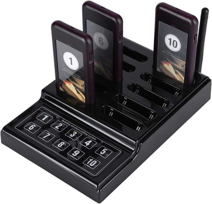 Black Vibration Buzzer Pager Restaurant Pager System Wireless Calling