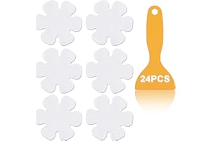 Quinnsus Non-Slip Bathtub Stickers, 24 PCS Clear Anti Slip Shower Grip Stickers Adhesive Decals with Scraper for Bath Tub, Bathroom Floor, Stairs, 3.2" Diameter