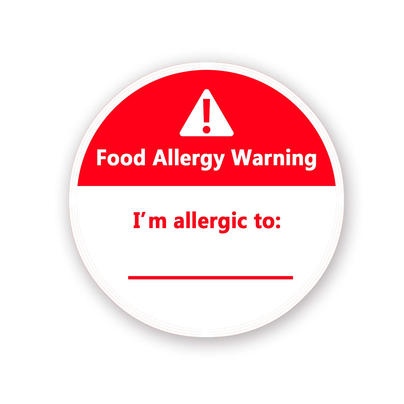 Photo 1 of Allergies Stickers,Writable Allergy Labels,I'm Allergic to Stickers,1.5 Inch Total 500 Per Roll