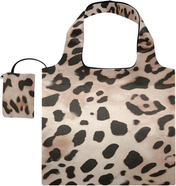 Groceries Tote Bag Beautiful Leopard Print Design Bag