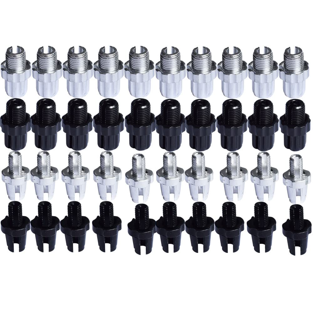 Albedel 40 pcs 10 mm 7 mm M10 M7 Bike Brake Handle Lever Fastener Adjusting Barrels Screws Bolt MTB Bicycle Aluminium for Mountain Bike Road Bike