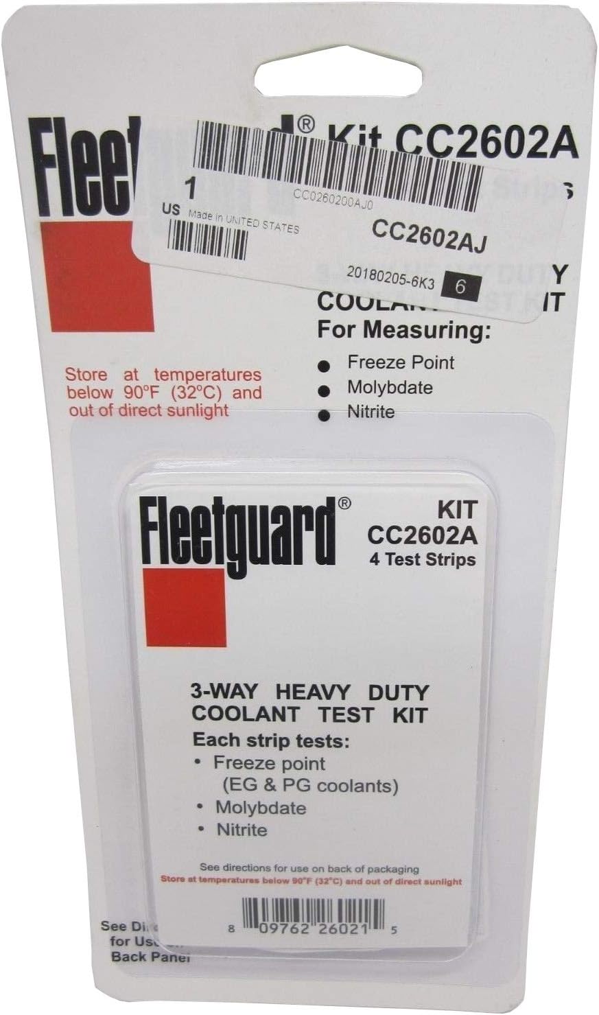 Fleetguard Coolant Analysis Test Kit CC2602A Amazon.co.uk Car & Motorbike