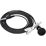 Amazon Basics Lapel Microphone Omnidirectional Mic - Silver, 2-Pack