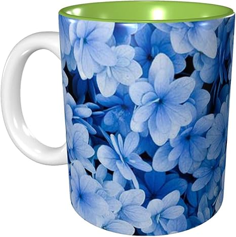 青い花 マグカップ コーヒーマグ セラミック おしゃれ 電子レンジ対応 食洗機対応 330ml 9色 ホーム キッチン Amazon Co Jp