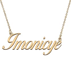HUAN XUN Customized Custom Simple Any Name Necklace
