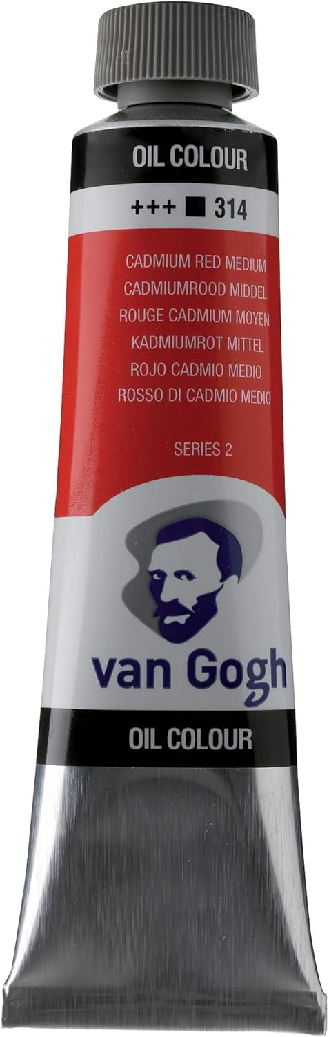 Van Gogh Oil Colour Paint, 40ml Tube, Cadmium Red Medium 314, 40 ml (Pack of 1)
