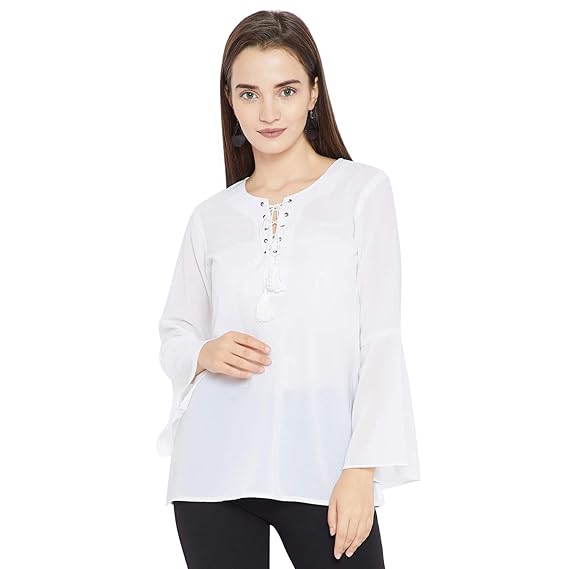 amazon ladies white tops
