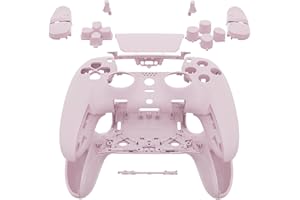 eXtremeRate Full Set Housing Shell with Buttons Compatible with p 5 Edge Controller, Cherry Blossoms Pink Custom Replacement 