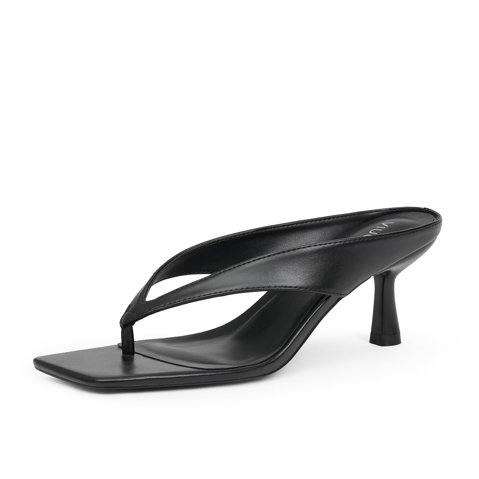 Photo 1 of VIUGJNEX Black Heels for Women 2025 Flip Flop Kitten Heels Size 8