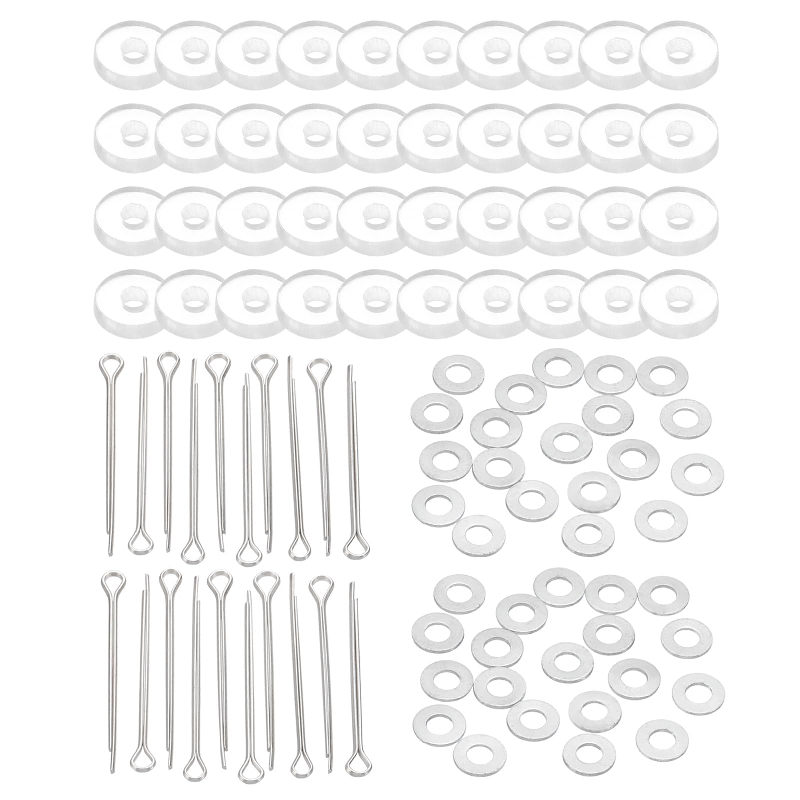 PATIKIL 8mm Doll Joints, 20 Set Removable Cotter Pin Joints Connector and Acrylic Tray for Bear Limbs Making Head Joints DIY Crafts Accessories