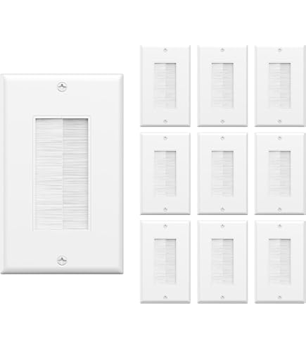 DataComm 45-0016-WH Décor Insert with Flexible Opening – Custom Cable