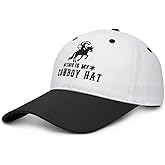 This is My Cowboy Trucker Hat, Adjustable Vintage Embroidered Cowboy Cap,Country Gift Hats for Women Men