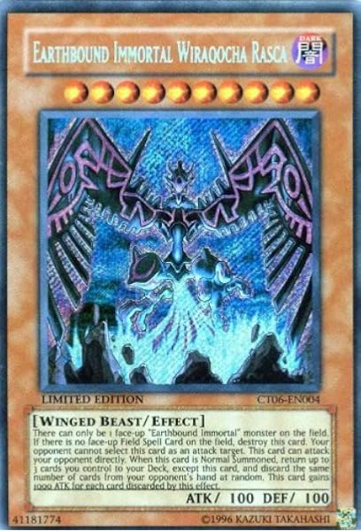 amazon com yu gi oh earthbound immortal wiraqocha rasca ct06 en004 2009 collectors tins limited edition secret rare toys games