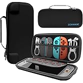 ZOVIKKIC Switch 2 Case for Nintendo Switch 2, Hard Shell Travel Case with 10 Game Card Slots, Slim Protective Carrying Bag for Console & Accessories