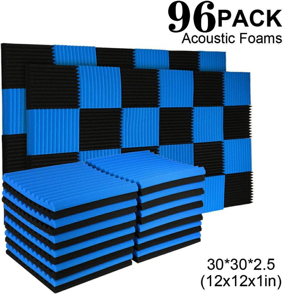 96 Pack Acoustic Panels Soundproof Studio Foam For Walls Sound