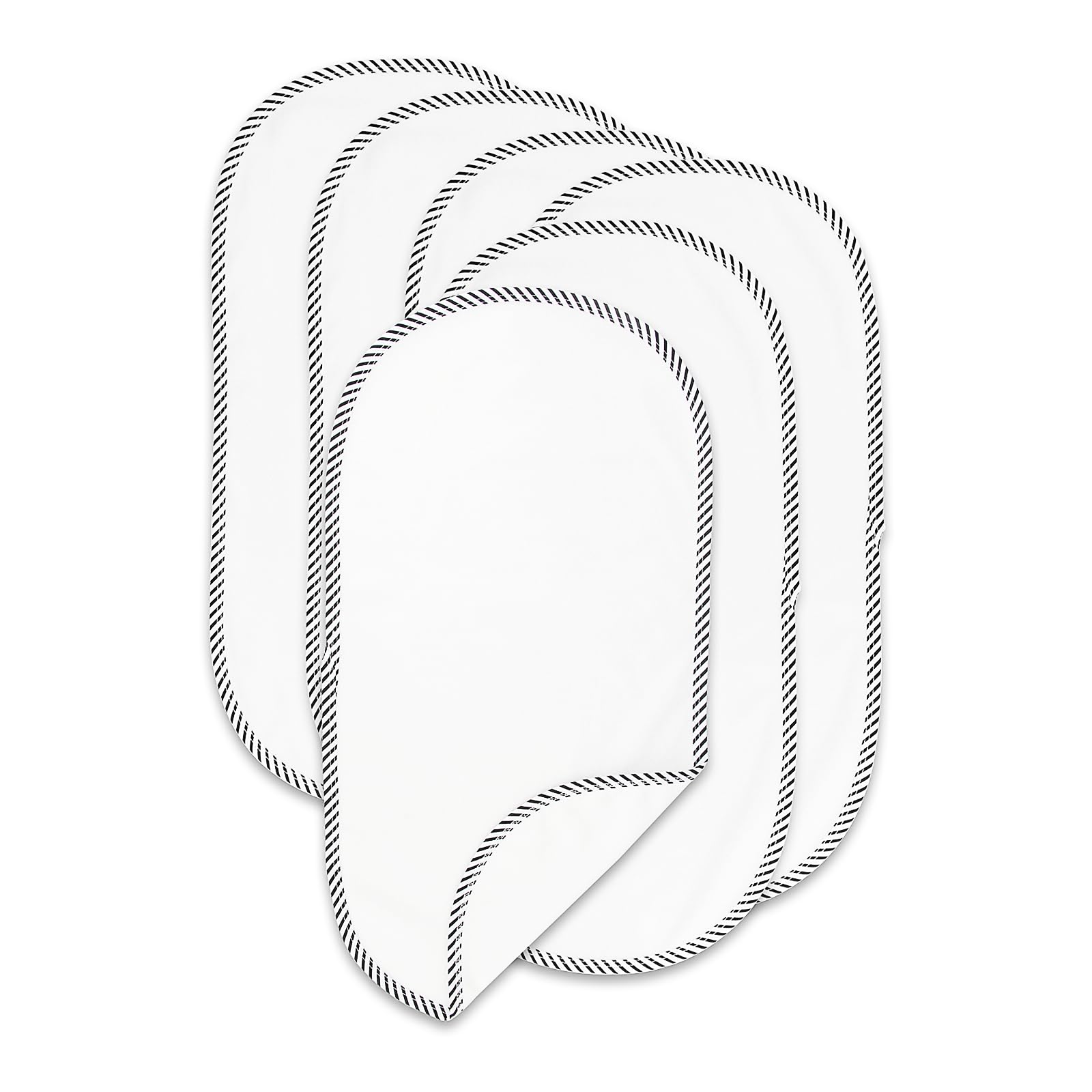 Qunlions life 6PK Larger Softer Changing Pad Liners Waterproof, 27" x 13" Washable Reusable Changing Table Cover Liners Double Layers, 100% Cotton Flannel Surface, 6 Count