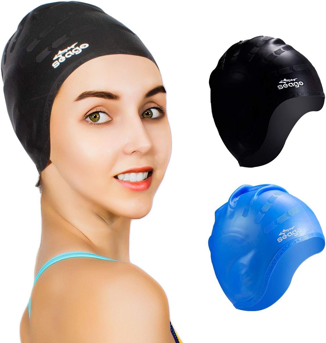 for Adults Kids Women and Men NoSlip Swimming Cap chiCK PROGram