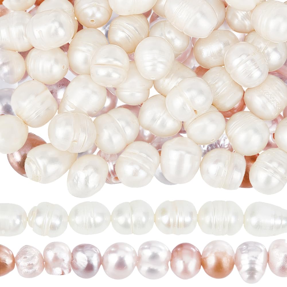 SUNNYCLUE 1 Box 90~94Pcs Baroque Pearl Bead Freshwater Pearl Beads Natural Cultured Pearls Round Irregular Shape Genuine Beads for Jewellery Making Supplies DIY Necklaces Bracelet Earrings Craft