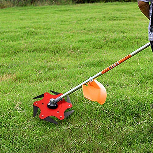 Automotor Outdoor Trimmer Head 6 Steel Razor Blade Trimmer Replacement 65Mn Lawn Mower Head Accessories Garden Lawn Mower Weed Brush Cutter with Adapter - Thumbnail 6