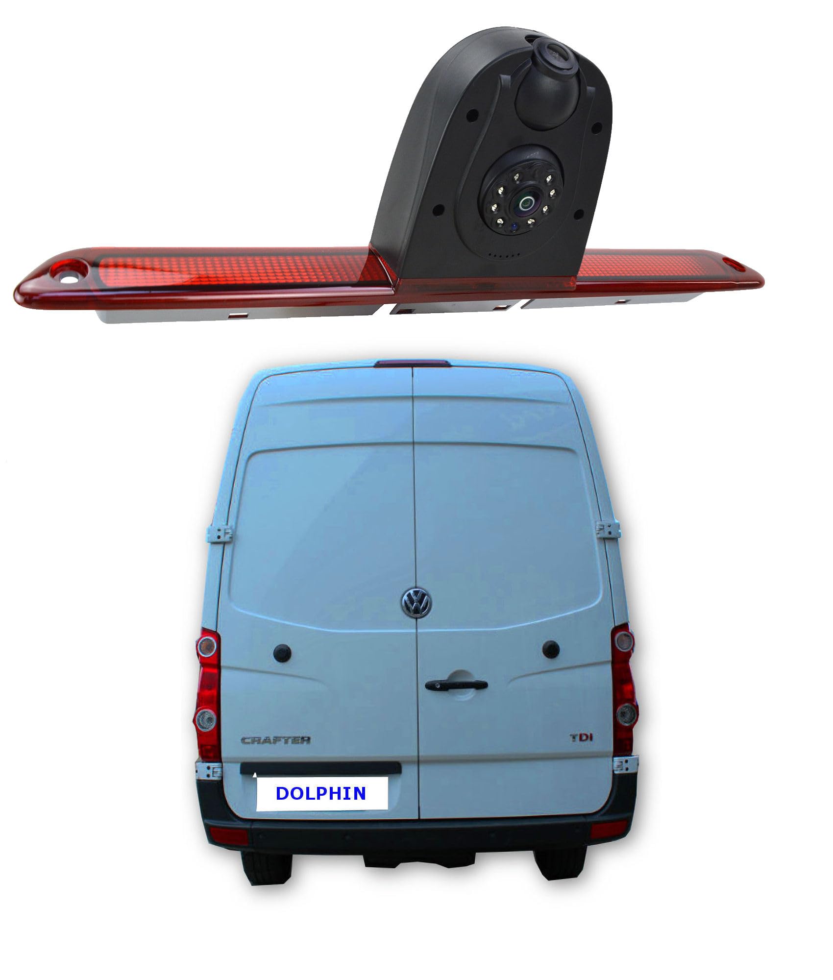 Dolphin Automotive Dual Rear View Parking Reversing Brake Light Camera Fits Mercedes Sprinter Van 2007 - Onwards (Camera Only)